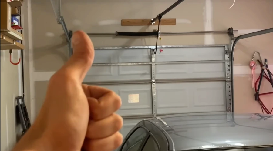 Repaired garage door after service in Bloomington, IL